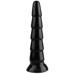 Анальный рельефный стимулятор - 27 см., Цвет: черный, фото 