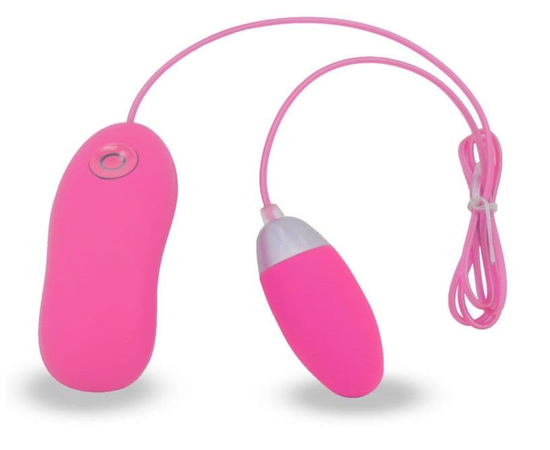 Розовое виброяйцо на пульте управления, Цвет: розовый, фото 