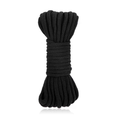 Черная хлопковая веревка для связывания Bondage Rope - 10 м., фото 