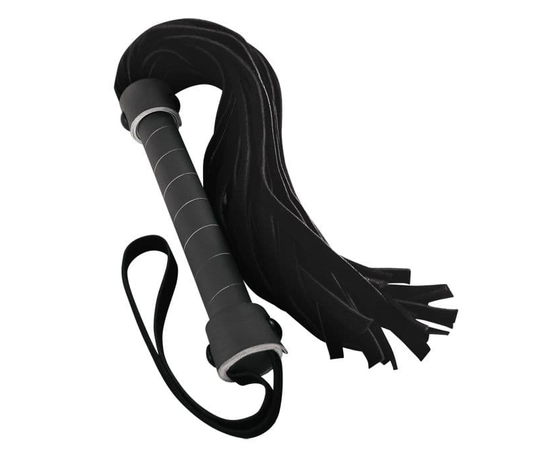 Черная виниловая плетка Whip - 40 см., фото 