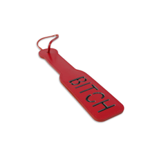 Красная шлёпалка Bitch - 31,5 см., фото 