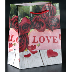 Маленький подарочный пакет "Love" - 15 х 12 см., фото 