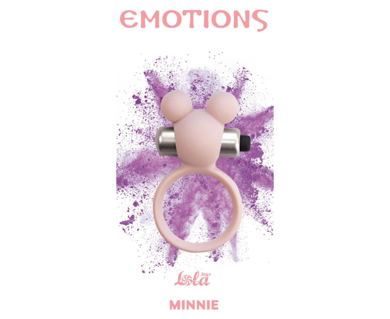 Розовое эрекционное виброколечко Emotions Minnie Light pink, фото 