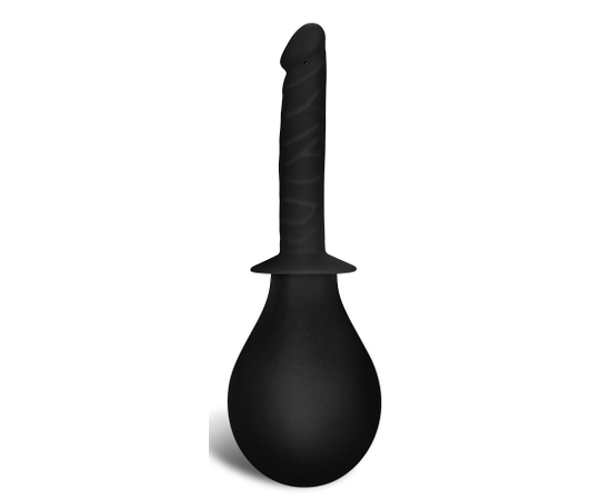 Черный анальный душ Bondage Fetish Deluxe Douche с наконечником-пенисом, фото 