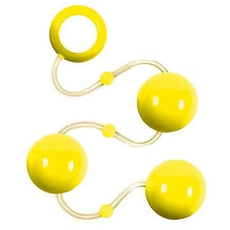 Желтые анальные шарики Renegade Pleasure Balls, фото 