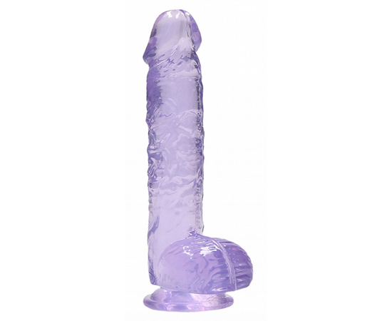 Фаллоимитатор Realrock Crystal Clear 8 inch - 21 см., Цвет: фиолетовый, фото 
