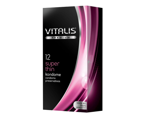 Ультратонкие презервативы VITALIS PREMIUM super thin - 12 шт., Объем: 12 шт., Цвет: прозрачный, фото 