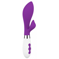 Фиолетовый вибратор-кролик Achelois - 21,8 см., фото 
