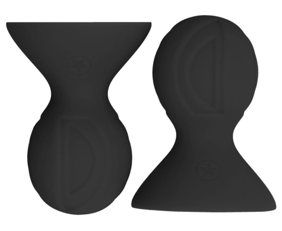 Черные накладки-присоски на соски Nipple suckers, фото 
