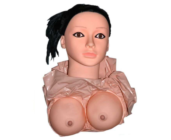 Надувная секс-кукла «Брюнетка» с реалистичной вставкой и вибрацией, фото 
