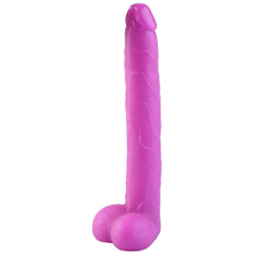 Реалистичный фаллоимитатор - 39,5 см., Цвет: розовый, фото 