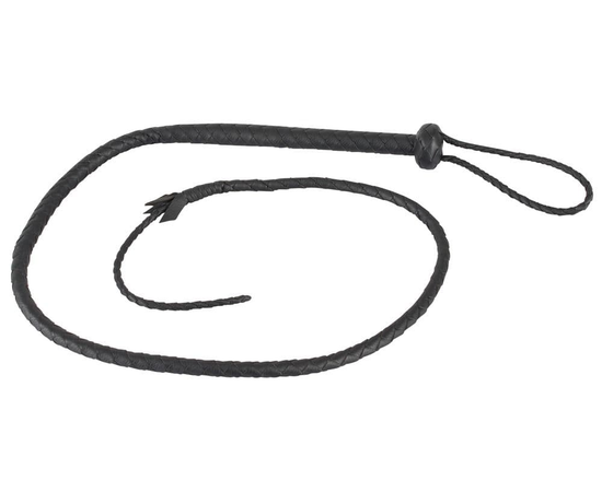 Черный кнут Le Single Tail с наконечником - 132 см., фото 