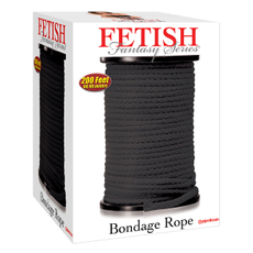 Черная веревка для связывания Bondage Rope - 60,9 м., фото 