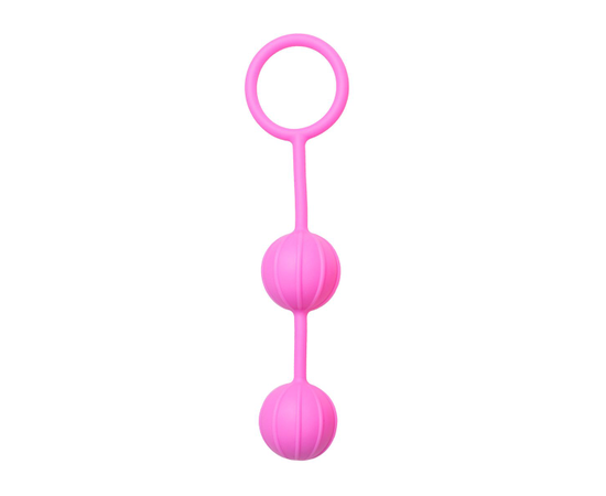 Розовые вагинальные шарики с ребрышками Roze Love Balls, фото 