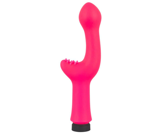 Розовый G-стимулятор с вибрацией Power Vibe Nubby - 18 см., фото 