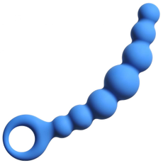 Упругая анальная цепочка Lola Toys Flexible Wand - 18 см., Цвет: синий, фото 