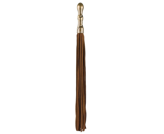 Коричневая плетка Luxury Whip Copper с покрытой медью рукоятью, фото 