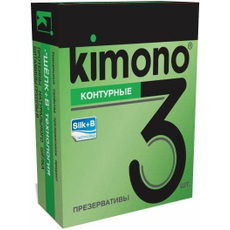 Контурные презервативы KIMONO - 3 шт., фото 