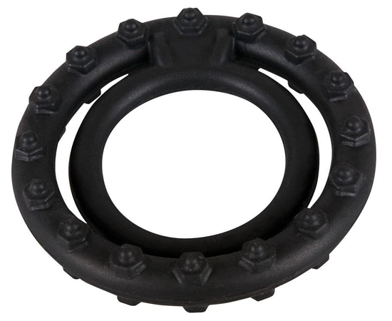 Чёрное кольцо для пениса Steely Cockring, фото 
