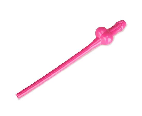 Розовая трубочка для напитков в виде пениса, Цвет: розовый, фото 