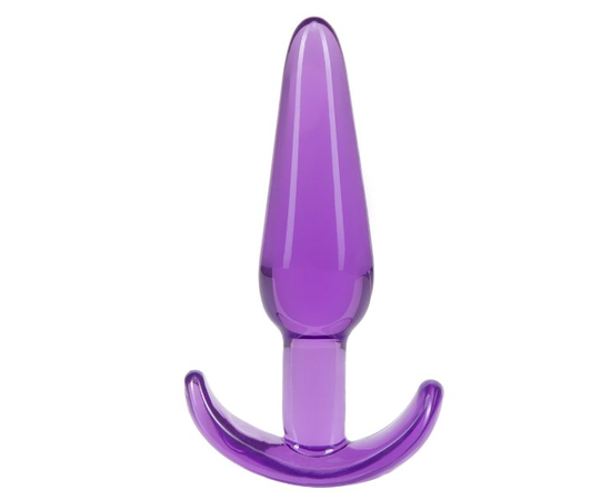 Фиолетовая анальная пробка в форме якоря Slim Anal Plug - 10,8 см., фото 