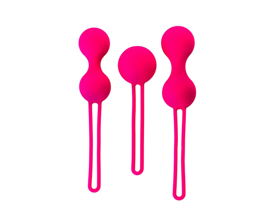 Набор вагинальных шариков различной формы и размера, Цвет: розовый, фото 