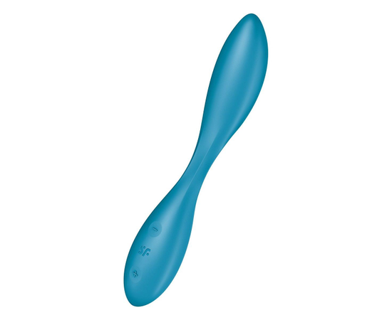 Синий гибкий вибратор Satisfyer G-Spot Flex 1 - 19,5 см., фото 
