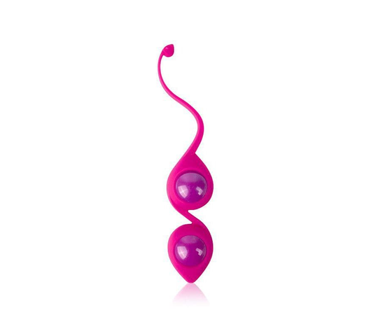 Вагинальные шарики с хвостиком Cosmo, Цвет: ярко-розовый, фото 