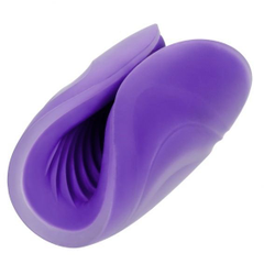 Фиолетовый рельефный мастурбатор Spiral Grip, фото 