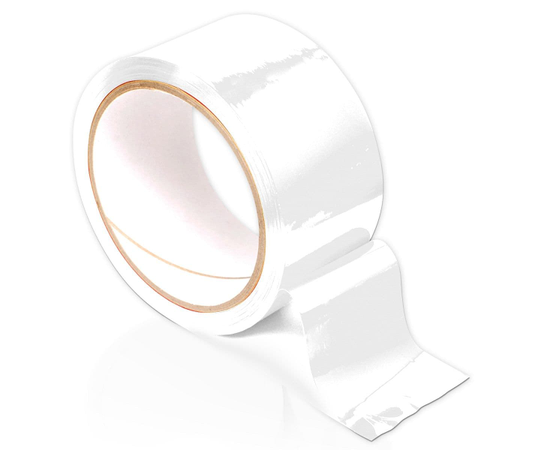 Белая самоклеющаяся лента для связывания Pleasure Tape - 10,6 м., фото 