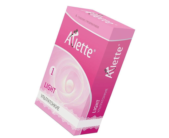 Ультратонкие презервативы Arlette Light - 6 шт., фото 