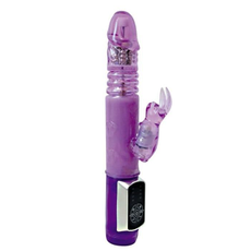 Фиолетовый вибратор-ротатор Always Happy - 24 см., фото 