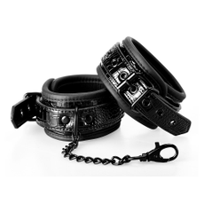 Черные наручники с цепочкой, фото 