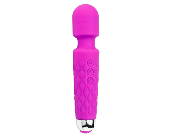 Фиолетовый перезаряжаемый wand-вибратор - 20,5 см., Длина: 20.50, Цвет: фиолетовый, фото 