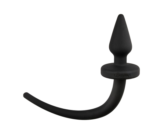 Черная пробка с хвостом собаки Dog Tail Plug S, фото 