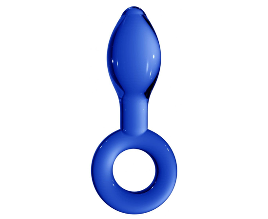 Анальная пробка Plugger - 11,9 см., Цвет: синий, фото 
