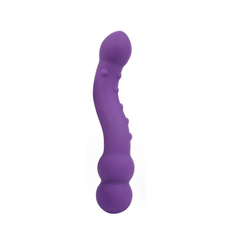 Фиолетовый изогнутый двусторонний стимулятор Cosmo - 18 см., Цвет: фиолетовый, фото 