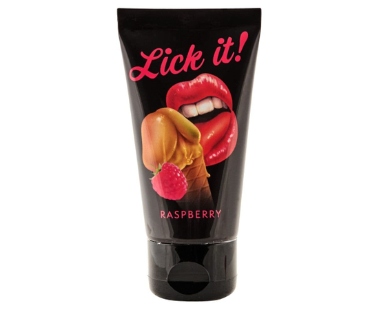 Съедобная смазка Lick It с ароматом малины - 50 мл., фото 