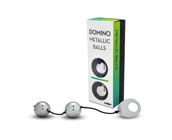 Металлические вагинальные шарики RANGE DOMINO METALLIC BALLS, Цвет: серебристый, фото 