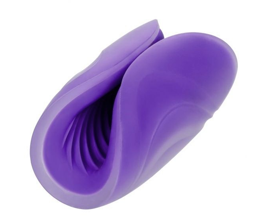 Фиолетовый рельефный мастурбатор Spiral Grip, фото 