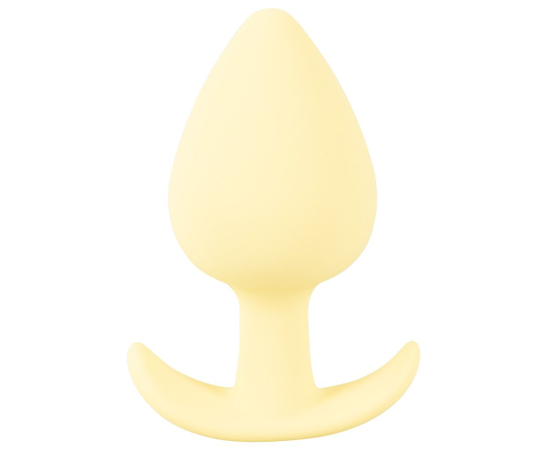 Жёлтая анальная втулка Mini Butt Plug - 6 см., фото 