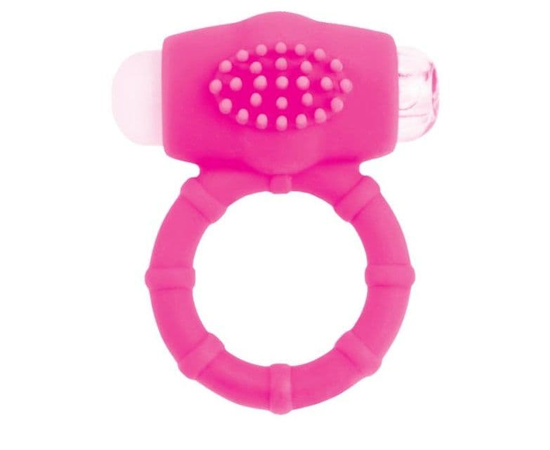Розовое эрекционное виброкольцо A-toys, фото 