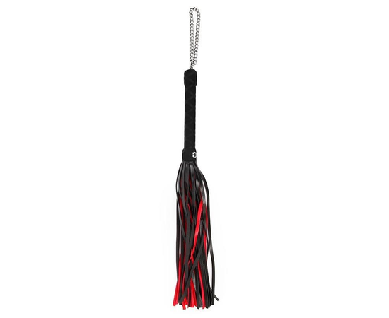 Черно-красная многохвостая плеть-флоггер - 41 см., фото 