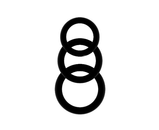 Набор из 3 чёрных эрекционных колец SONO No.25, фото 