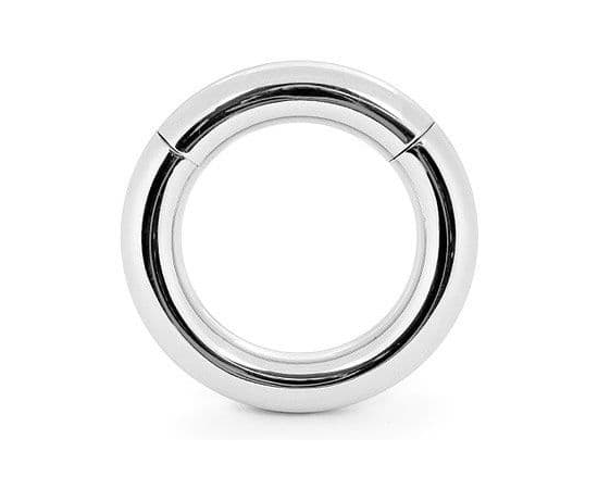Серебристое большое эрекционное кольцо на магнитах, фото 