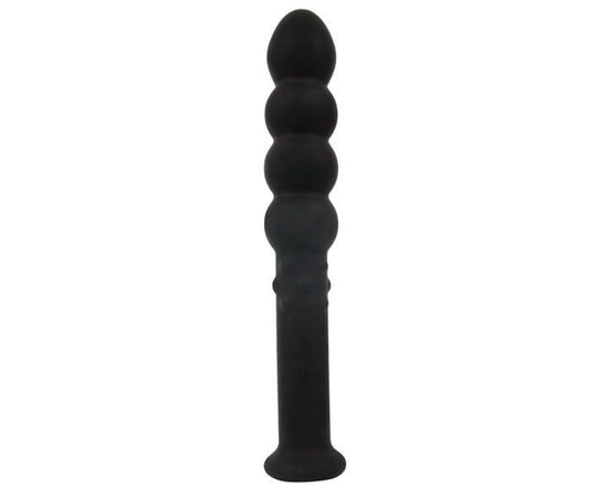 Черный анальный стимулятор-елочка - 20 см., фото 