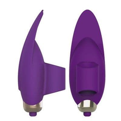 Вибростимулятор с петелькой под палец - 8 см., Цвет: фиолетовый, фото 