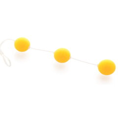 Анальная цепочка из 3 желтых шариков, фото 