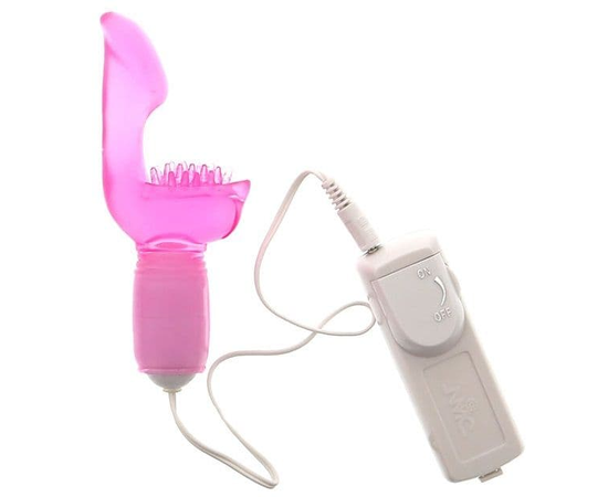 Розовый вибростимулятор-пальчик E-SENSUAL, фото 