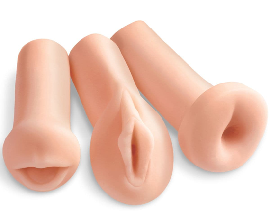 Комплект из 3 мастурбаторов All 3 Holes: вагина, анус, ротик, фото 